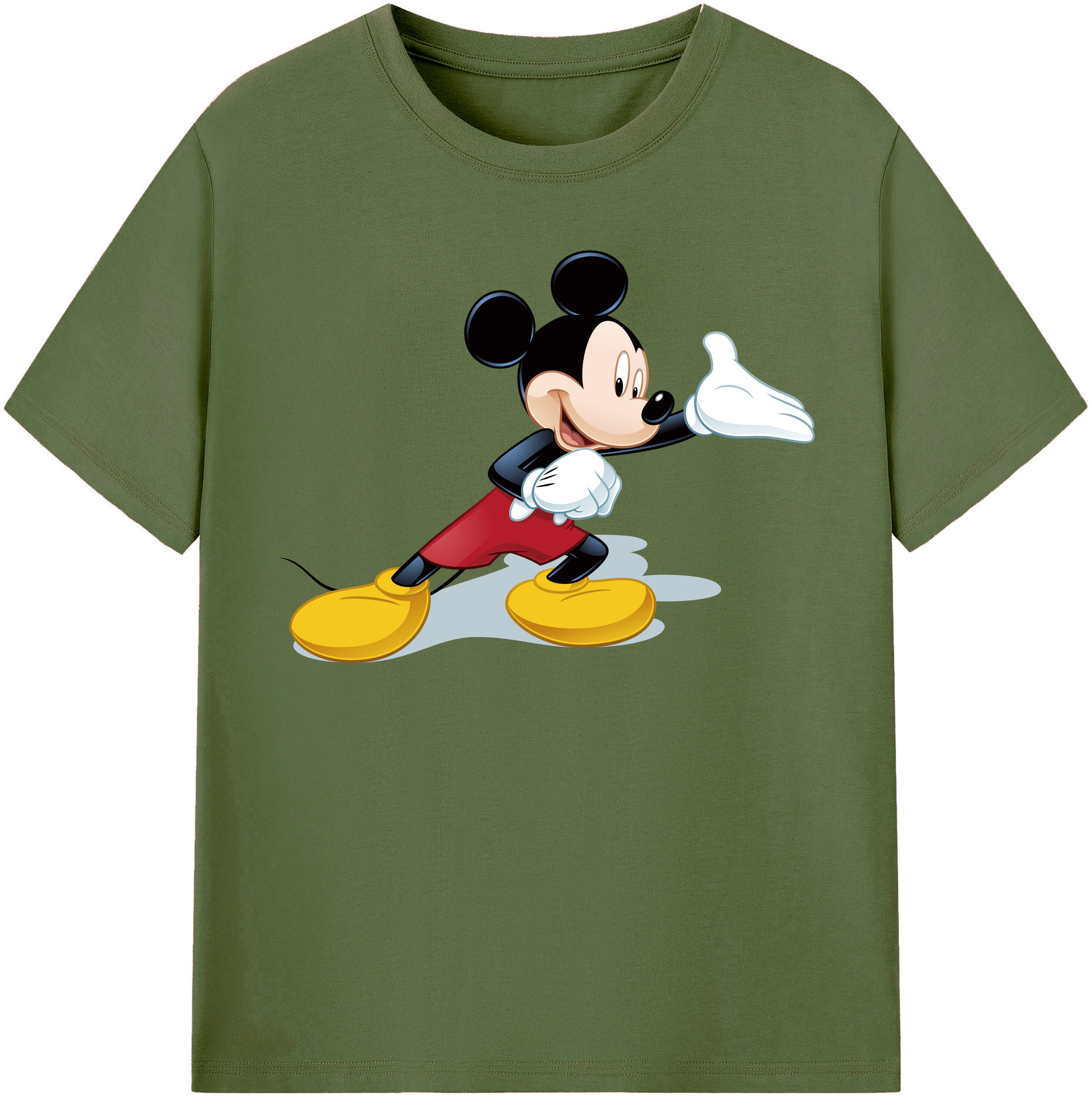 （画像用） ミッキーマウス Mickey Mouse 綿100％半袖Tシャツ（フロントプリント）
